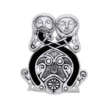 An upstanding impression to last ~ Viking Borre Courtship Sterling Silver Pendant TPD1138 - Jewelry